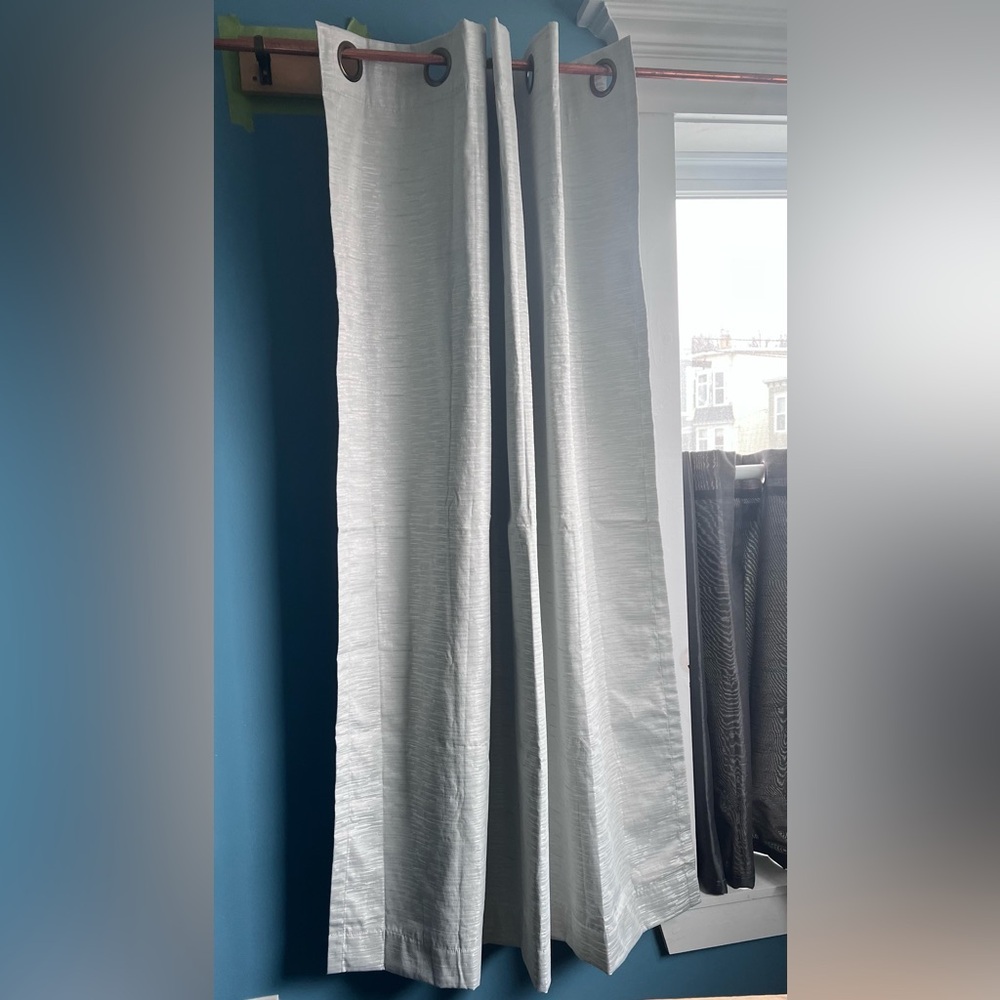 Elegant Gray Curtains 4 Panels